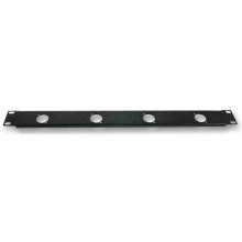 Panel rack 1U, 19", 4 otwory