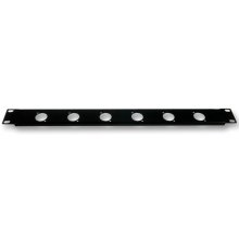 Panel rack 1U, 19", 6 otworów