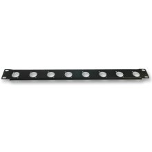 Panel rack 1U, 19", 8 otworów